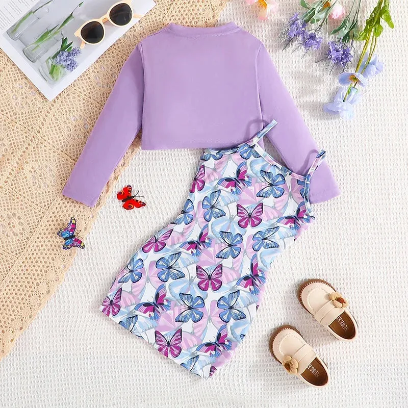 Girls Butterfly Dress & Jumper