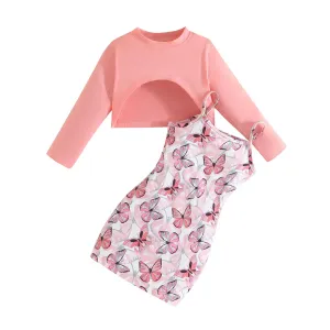 Girls Butterfly Dress & Jumper