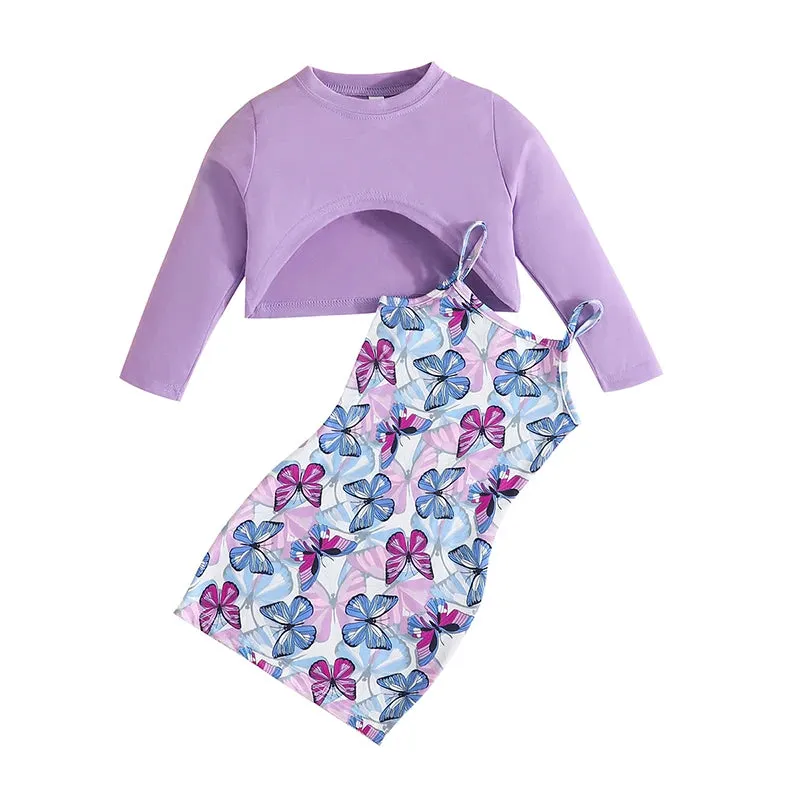 Girls Butterfly Dress & Jumper