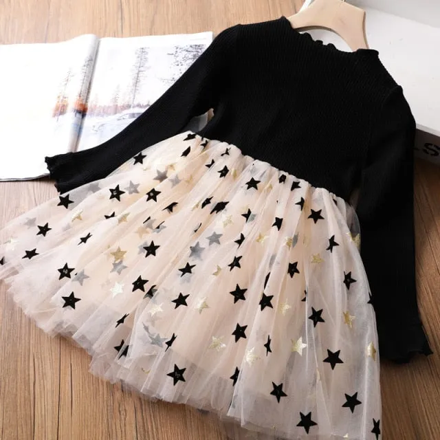 Girls Knitting Sweater Winter  Autumn Full Sleeve Elk Christmas Dress