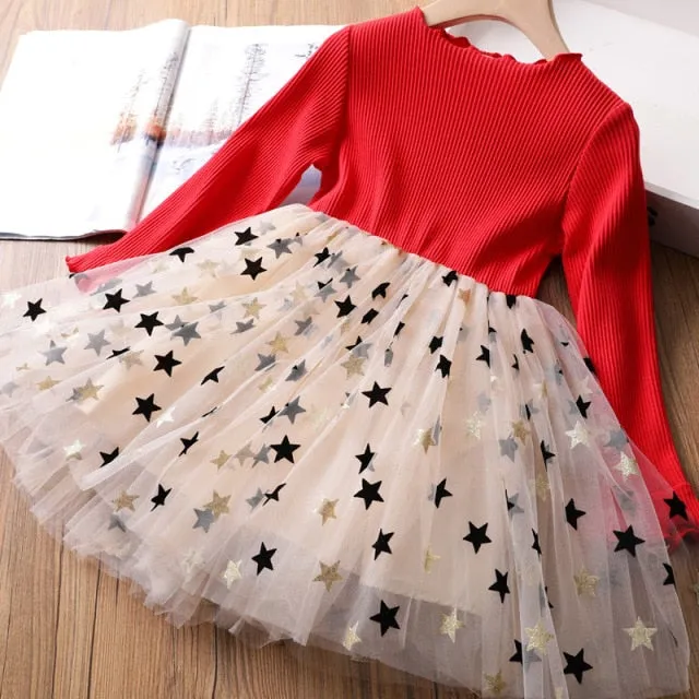 Girls Knitting Sweater Winter  Autumn Full Sleeve Elk Christmas Dress