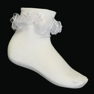 Girls Pageant Lace Tutu Ankle Sock - Lito S5