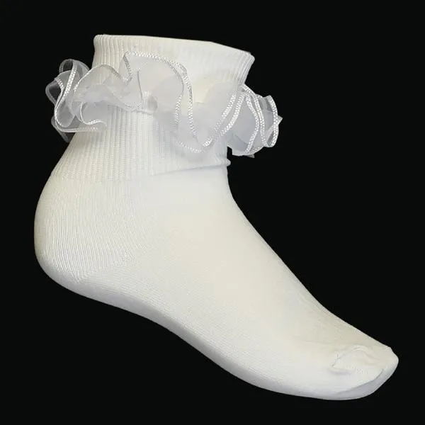 Girls Pageant Lace Tutu Ankle Sock - Lito S5