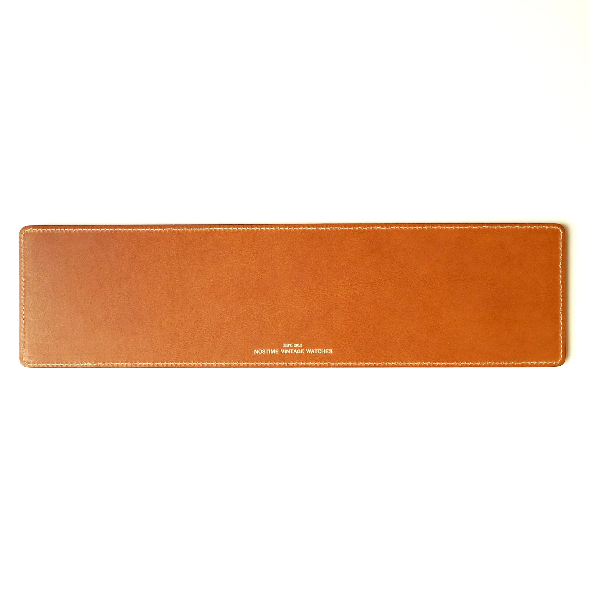 GOLD TAN LEATHER SINGLE WATCH TRAY