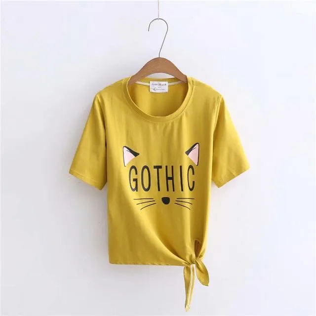 'GOTHIC' Bow Tie T-Shirt