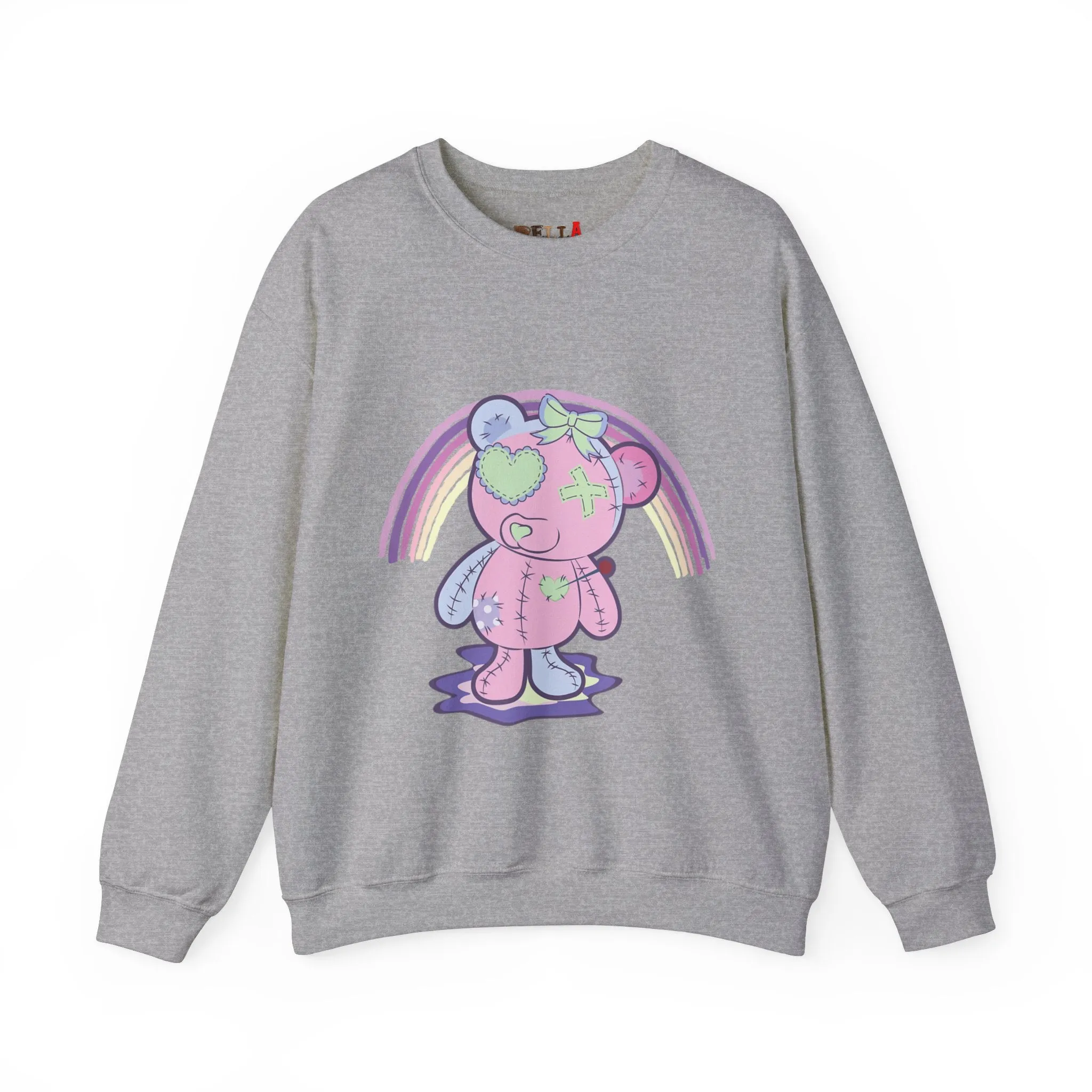 Green Heart Eye Teddy Bear Sweatshirt
