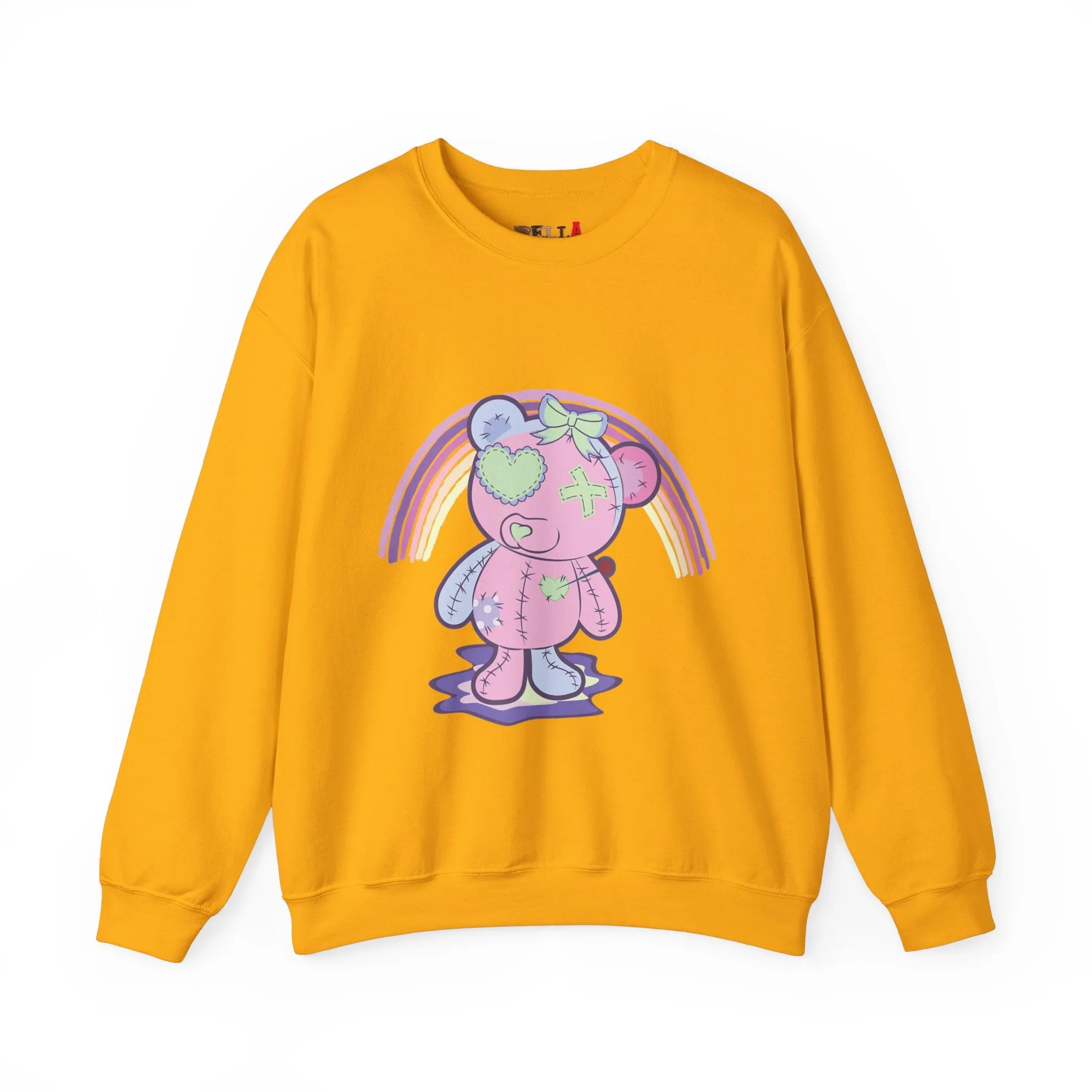 Green Heart Eye Teddy Bear Sweatshirt