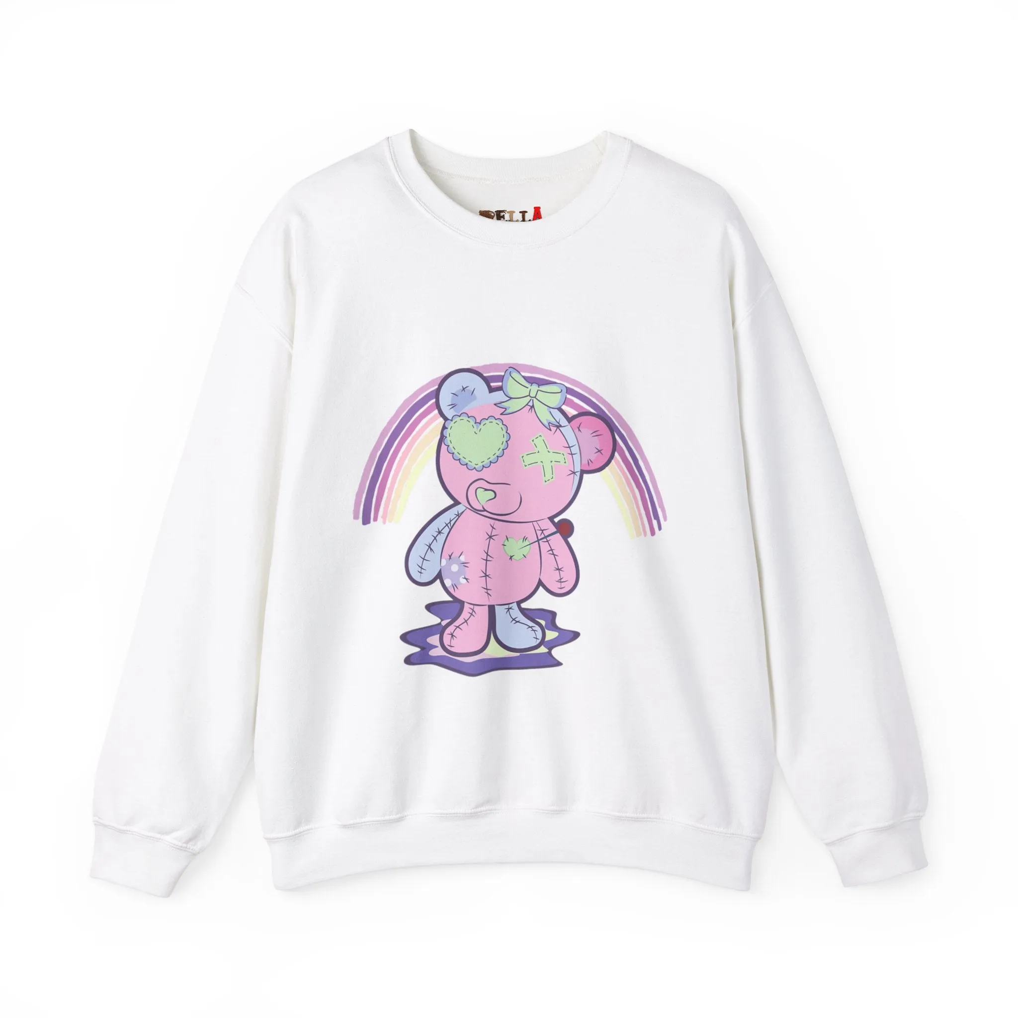 Green Heart Eye Teddy Bear Sweatshirt