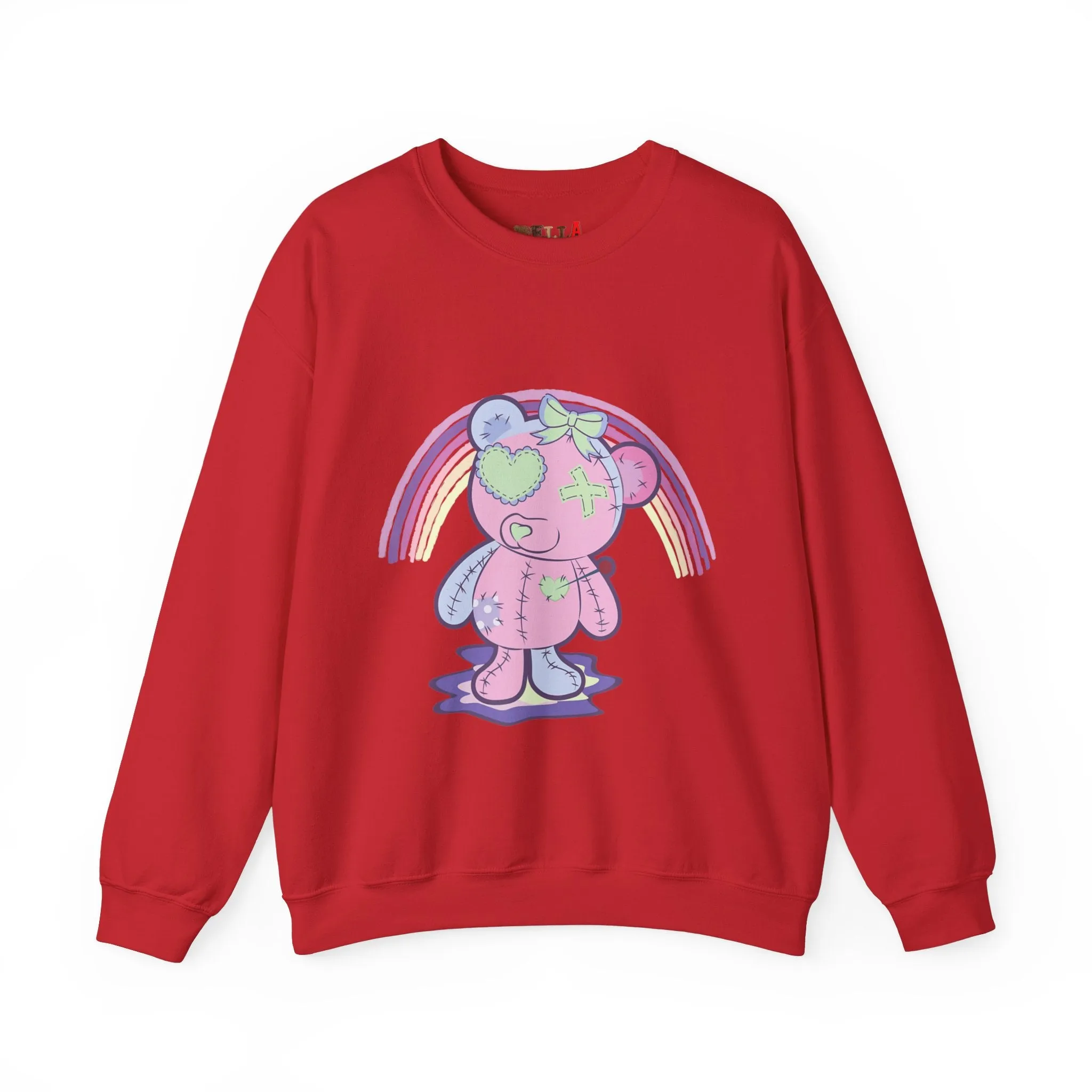 Green Heart Eye Teddy Bear Sweatshirt