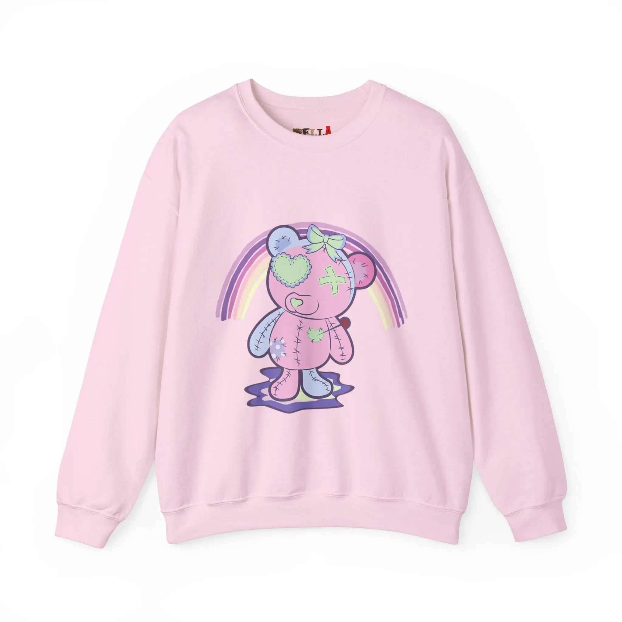 Green Heart Eye Teddy Bear Sweatshirt