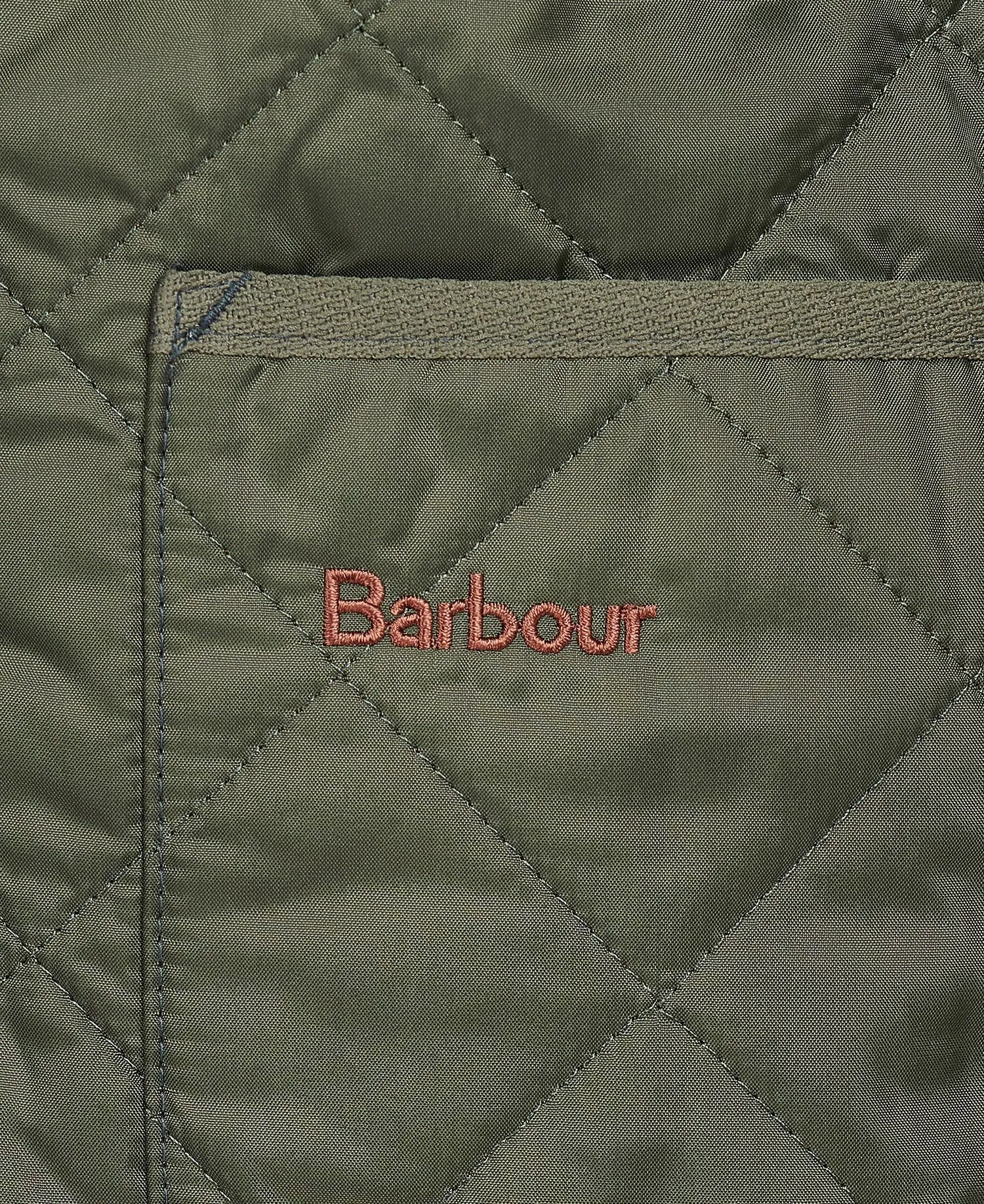 Green Quilted Zip Liner