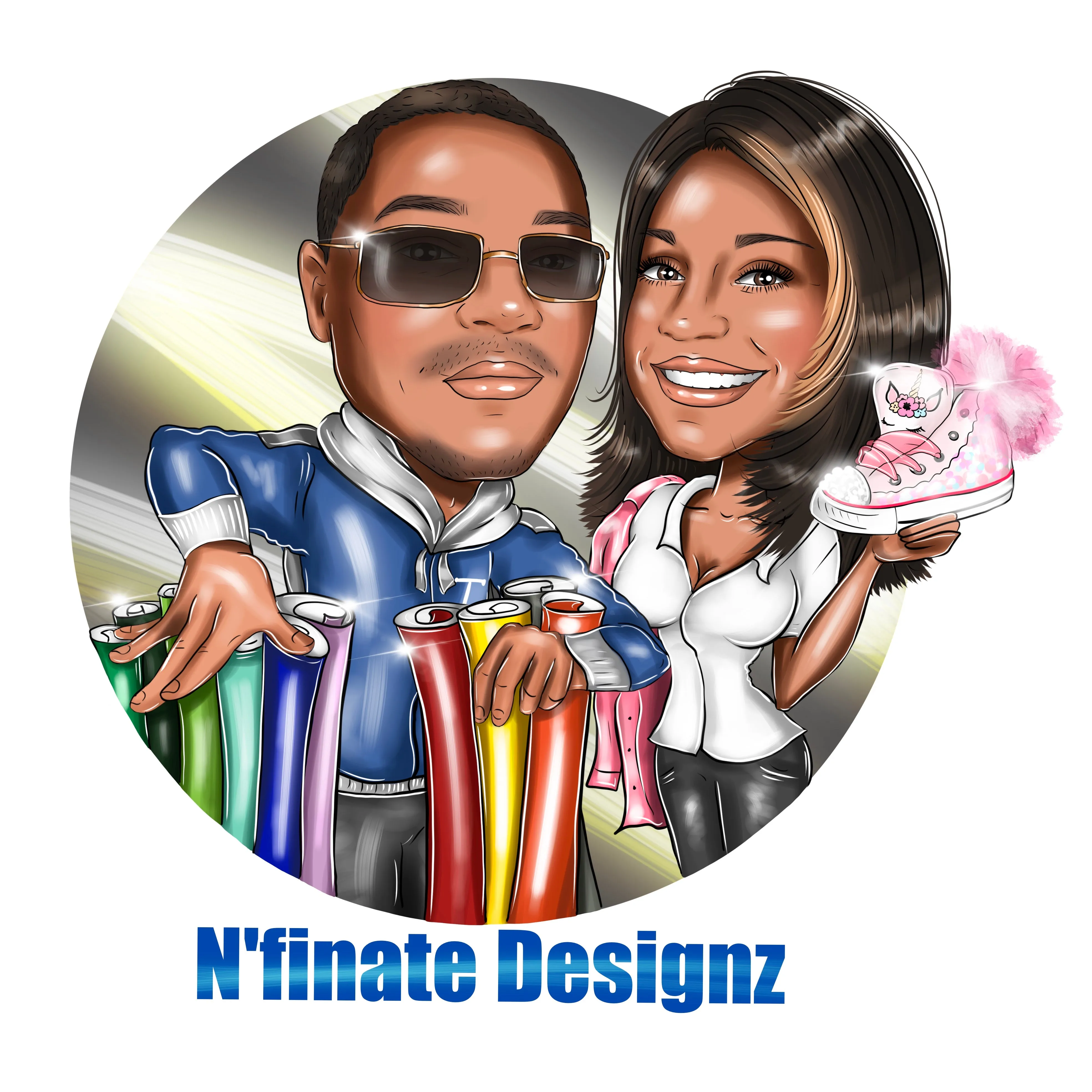 Group cartoon logo