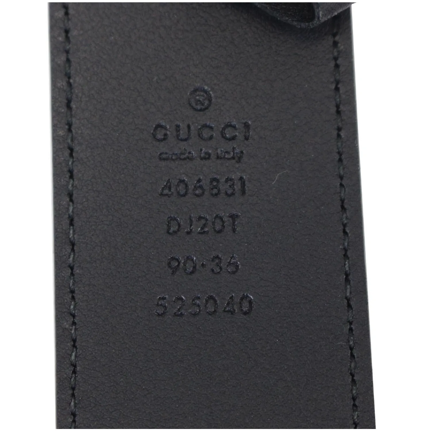 GUCCI Double G Buckle Leather Belt Black Size 41