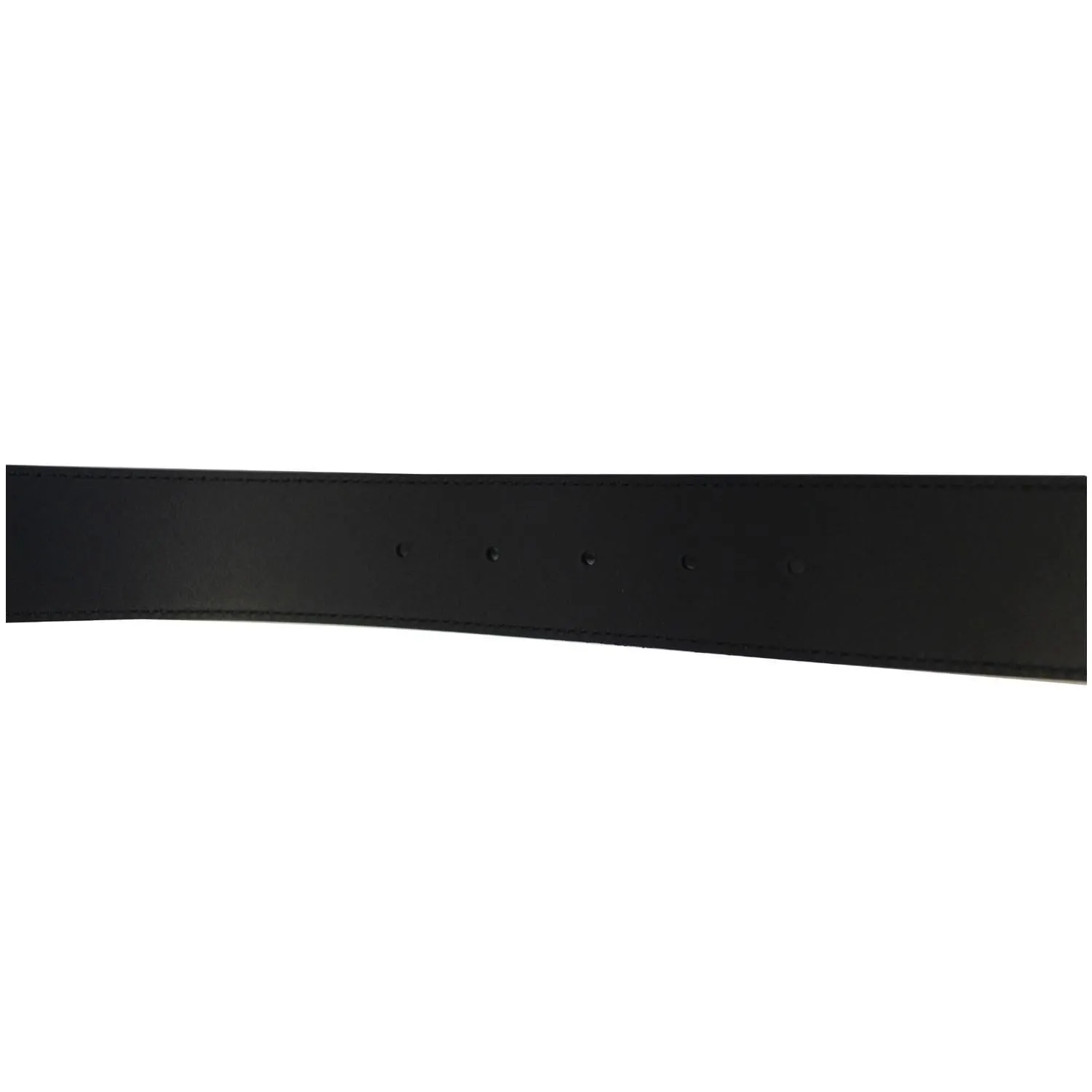 GUCCI Double G Buckle Leather Belt Black Size 41