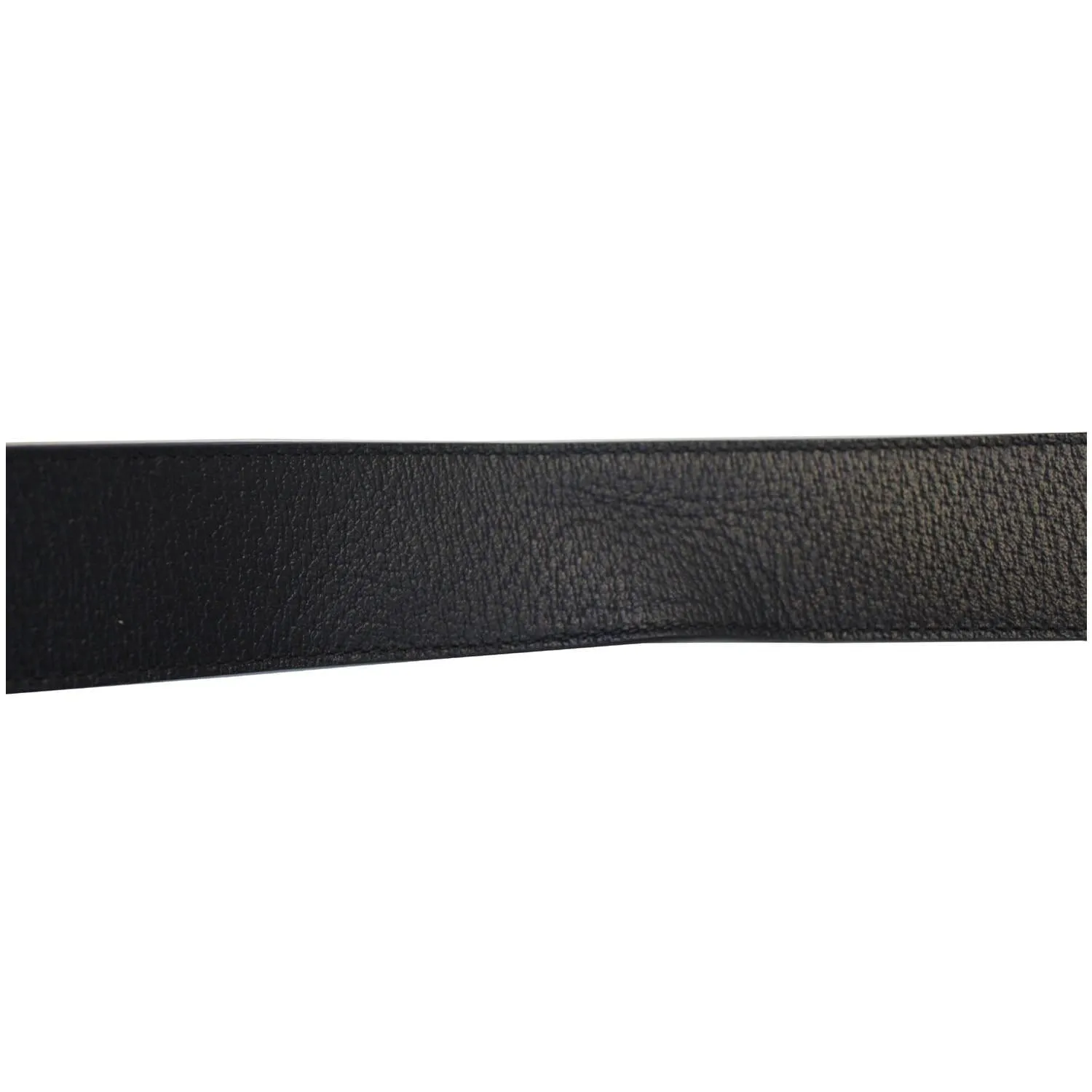 GUCCI Double G Buckle Leather Belt Black Size 41