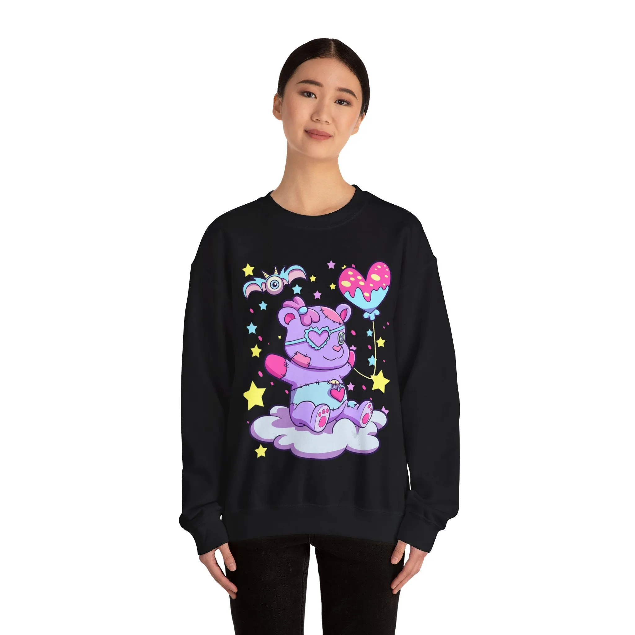 Happy Balloon Teddy Bear Sweatshirt
