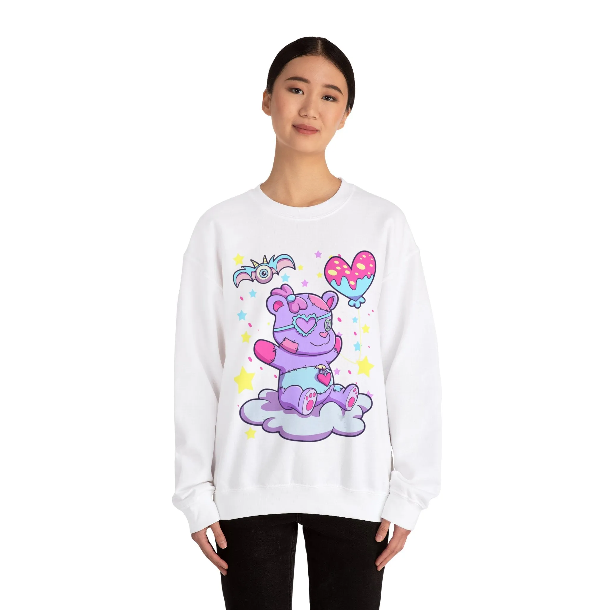 Happy Balloon Teddy Bear Sweatshirt