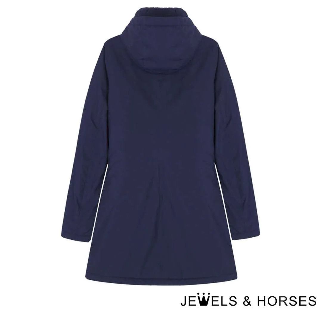 Harcour Roberta Womans Water-Repellent Parka - Navy
