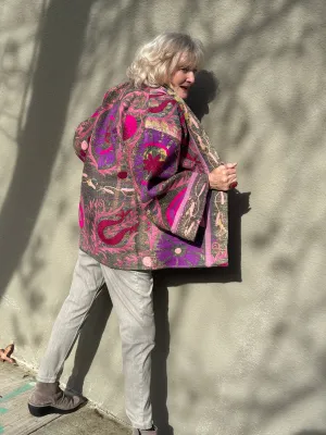 HARDLY GRAY SHABBY CHIC QUILTED KIMONO