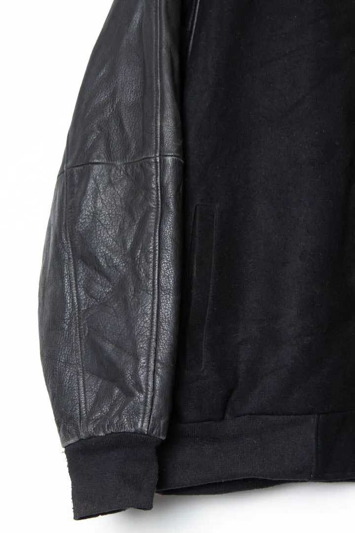 Heineken Leather Wool Bomber Jacket (XL)