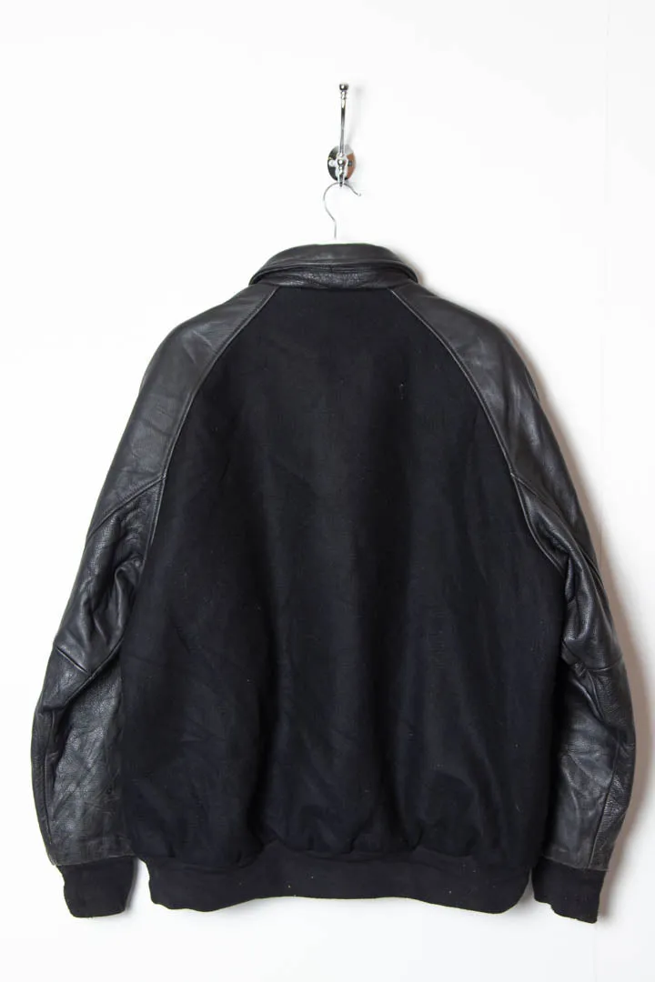 Heineken Leather Wool Bomber Jacket (XL)