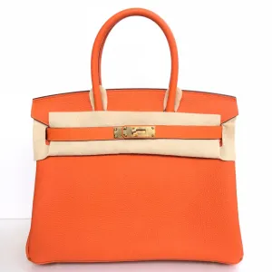 Hermes Birkin 30 Feu Togo Gold Hardware GHW