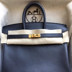 Hermès Birkin 25 Bleu Indigo Swift Gold Hardware GHW
