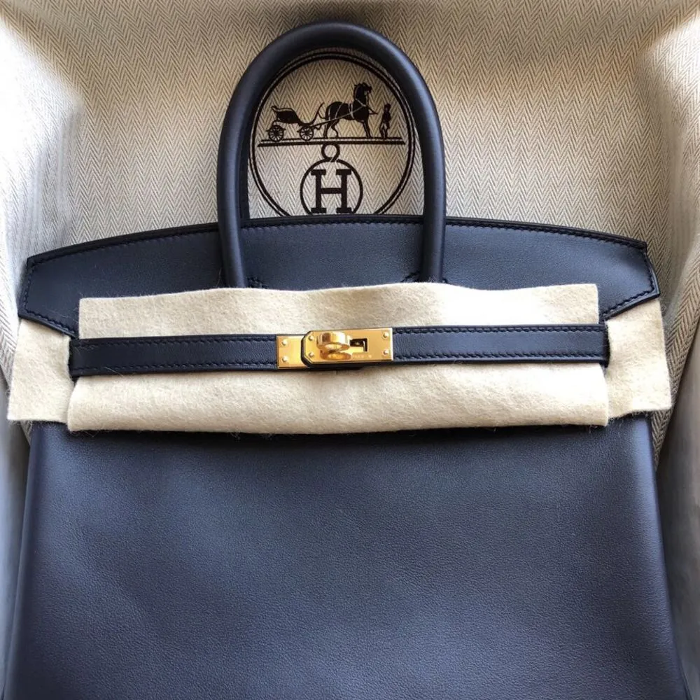 Hermès Birkin 25 Bleu Indigo Swift Gold Hardware GHW