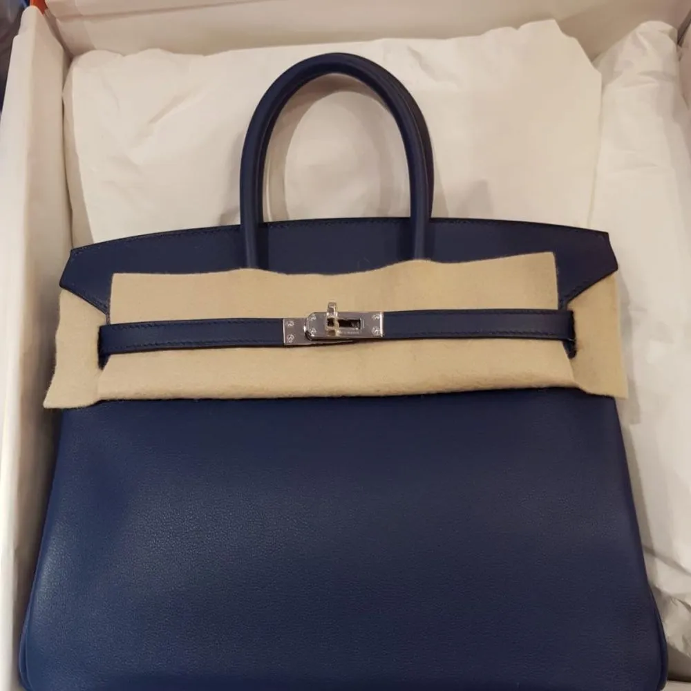 Hermès Birkin 25 Bleu Saphir Swift Palladium Hardware PHW