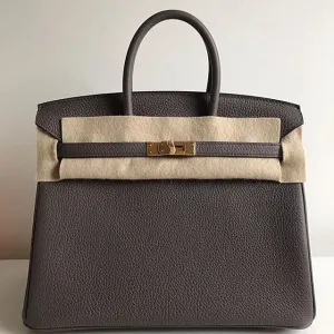 Hermès Birkin 25 Etain Togo Gold Hardware GHW A Stamp 2017 <!18868611>