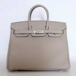 Hermès Birkin 25 Gris Tourterelle Togo Palladium Hardware PHW