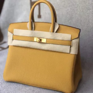 Hermès Birkin 25 Jaune Ambre Togo Gold Hardware GHW