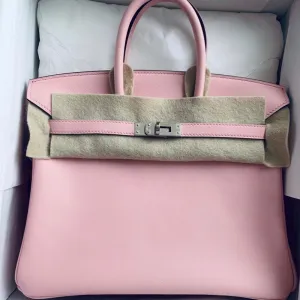 Hermès Birkin 25 Rose Sakura Swift Palladium Hardware PHW