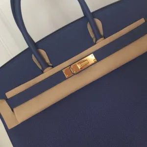 Hermès Birkin 30 Bleu Brighton Togo Gold Hardware GHW