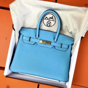 Hermès Birkin 30 Bleu du Nord Togo Gold Hardware GHW