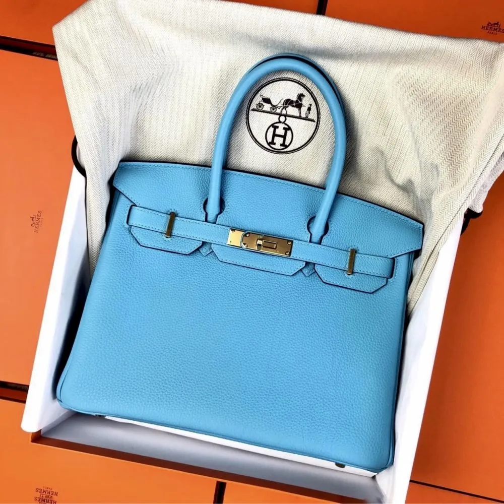 Hermès Birkin 30 Bleu du Nord Togo Gold Hardware GHW