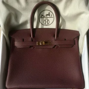 Hermès Birkin 30 Bordeaux Togo Gold Hardware GHW
