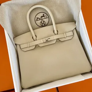 Hermès Birkin 30 Craie Togo Palladium Hardware PHW