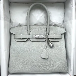 Hermès Birkin 30 Gris Perle Taurillon Clemence Palladium Hardware PHW