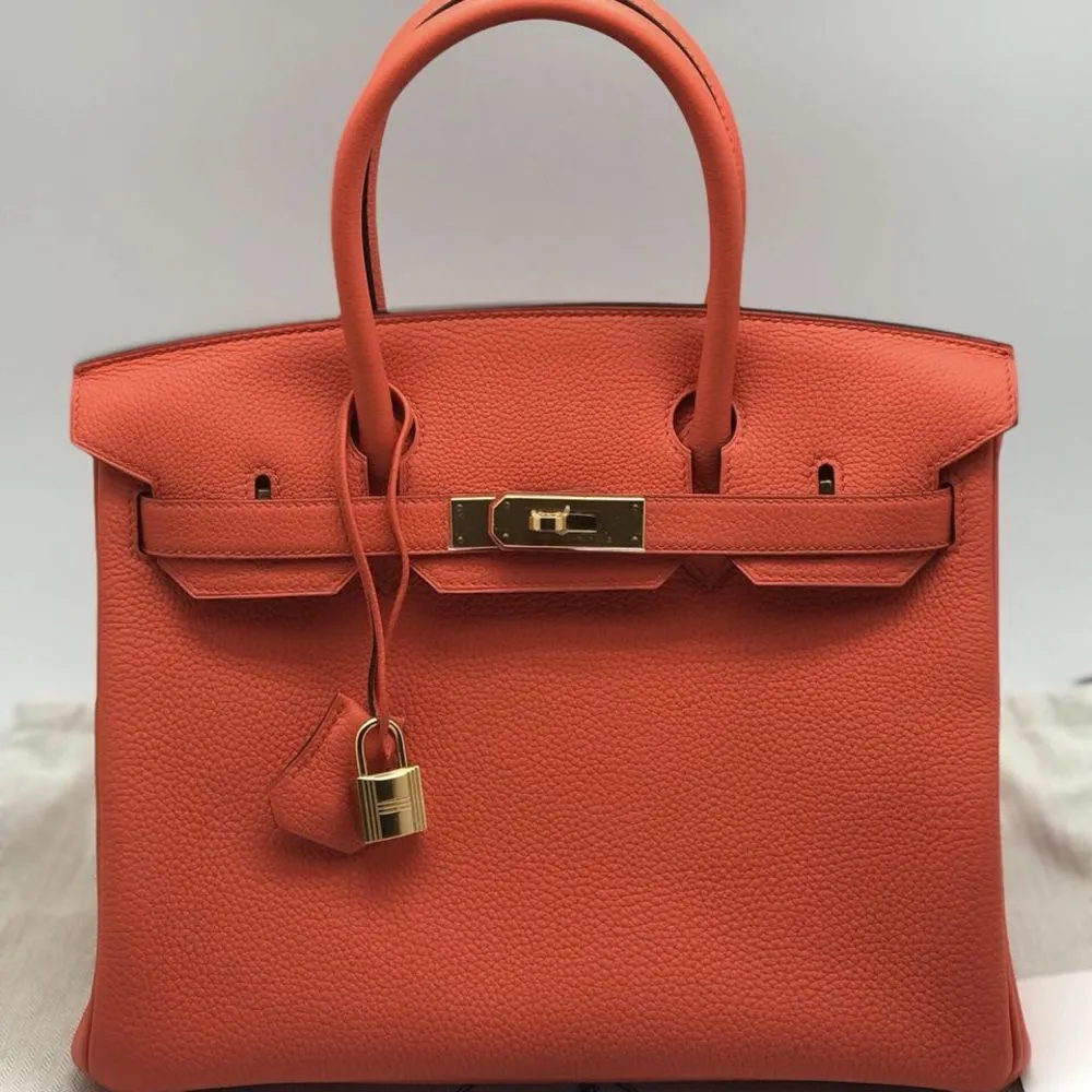 Hermès Birkin 30 Orange Poppy Togo Gold Hardware GHW