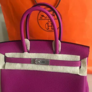 Hermès Birkin 30 Rose Pourpre Togo Palladium Hardware PHW