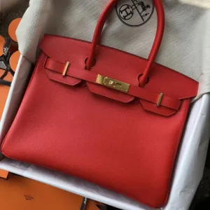 Hermès Birkin 30 Rouge de Coeur Epsom Gold Hardware GHW