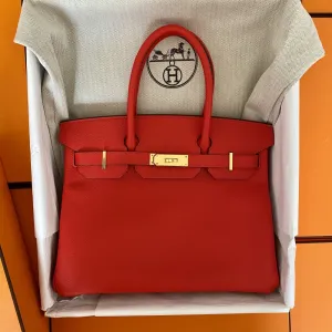 Hermès Birkin 30 Rouge de Coeur Epsom Gold Hardware GHW