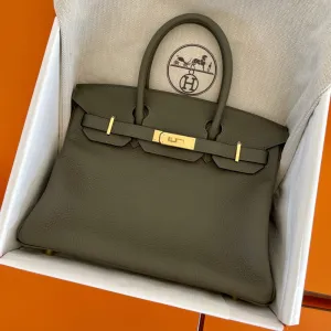 Hermès Birkin 30 Vert de Gris Togo Gold Hardware GHW