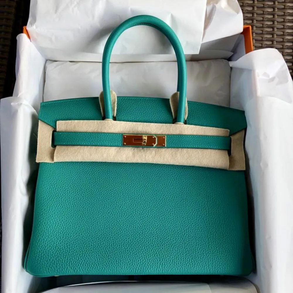 Hermès Birkin 30 Vert Verone Togo Gold Hardware GHW