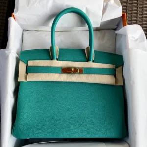 Hermès Birkin 30 Vert Verone Togo Gold Hardware GHW