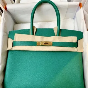 Hermès Birkin 30 Vert Vertigo Epsom Gold Hardware GHW