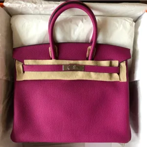 Hermès Birkin 35 Rose Pourpre Togo Palladium Hardware PHW