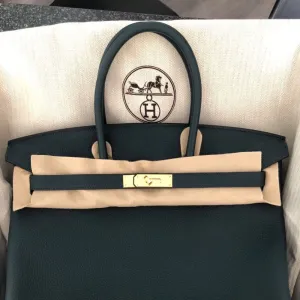 Hermès Birkin 35 Vert Cyprès Togo Gold Hardware GHW