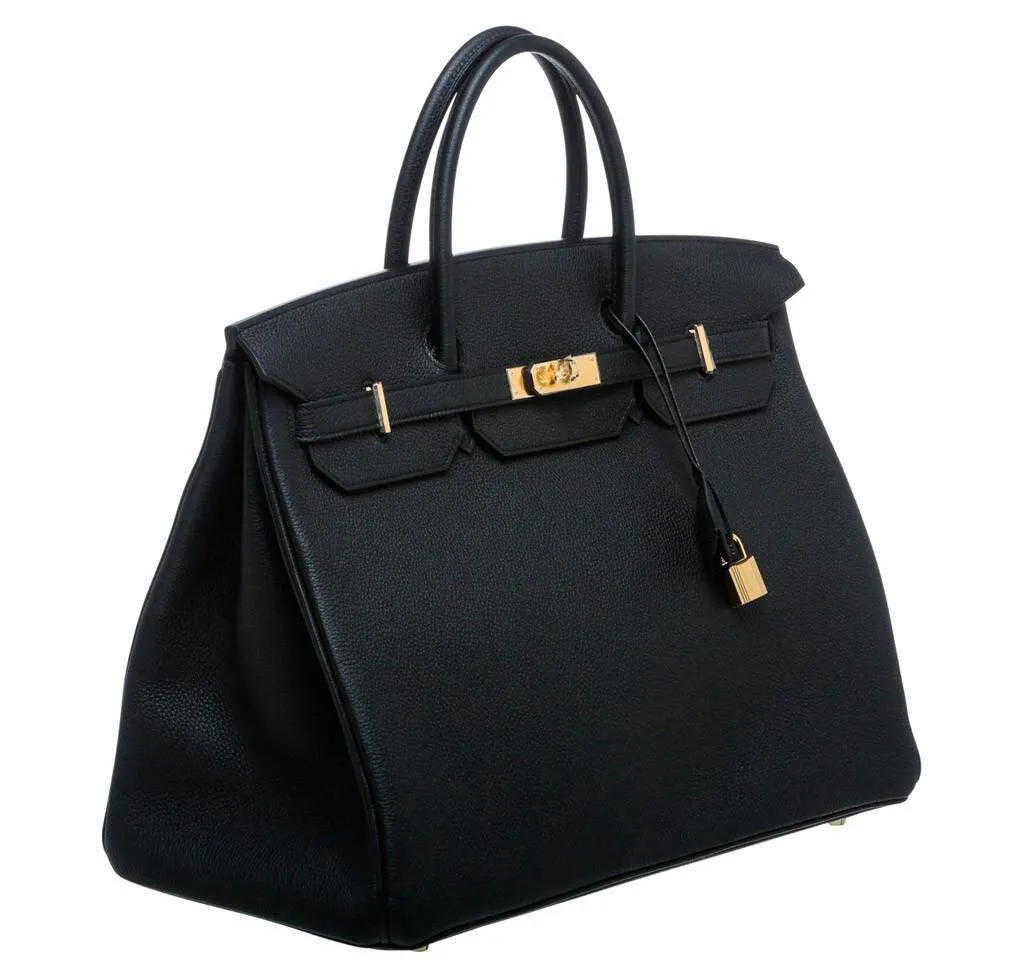 Hermès Birkin 40 Noir (Black) Togo Gold Hardware GHW A Stamp 2017 <!18891706>